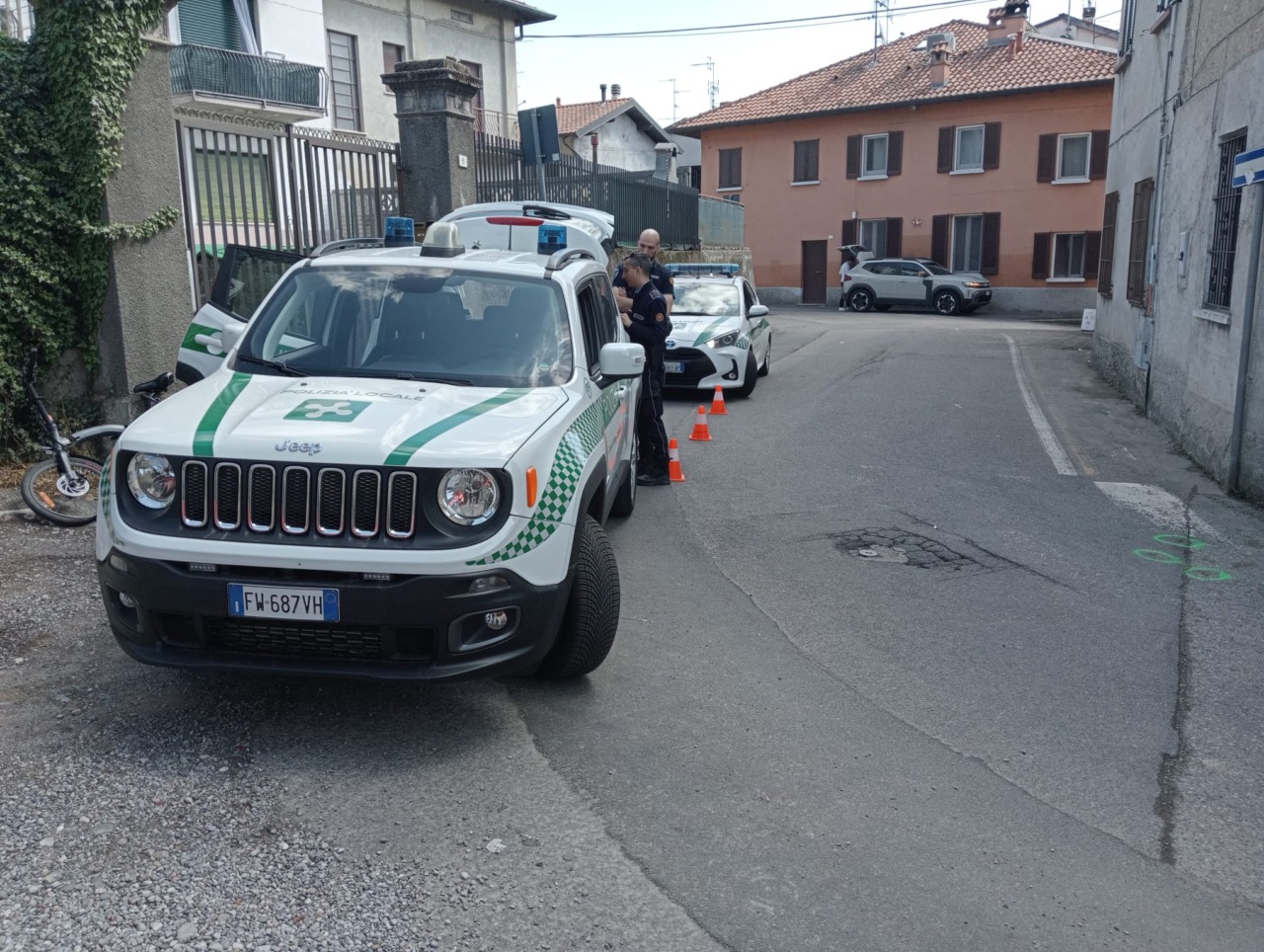 Incidente tra automobile e bicicletta a Cadorago