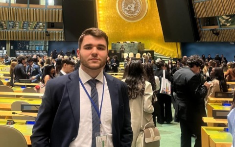 Un ex studente dell’istituto “Jean Monnet” rappresenta l’Onu