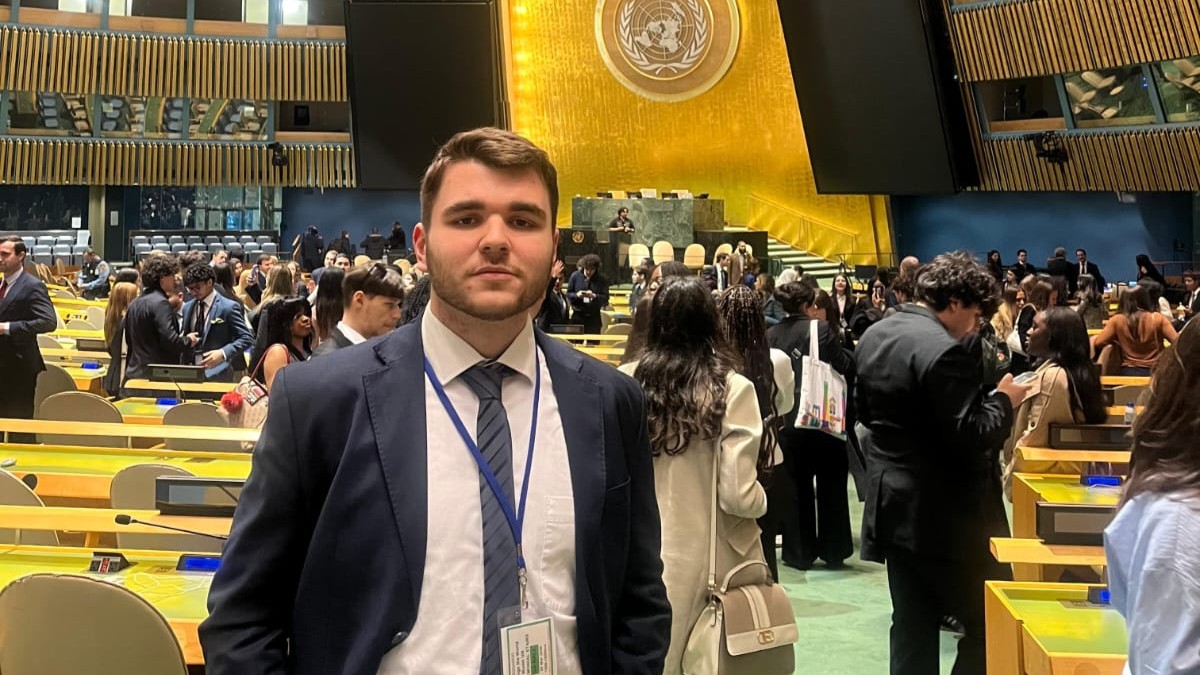 Un ex studente dell’istituto “Jean Monnet” rappresenta l’Onu